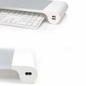 Podstawka stojak pod monitor laptopa Alogy z HUB 4x USB Srebrna