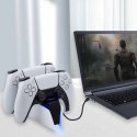 Podwójna stacja dokująca do kontrolera Pada do PlayStation 5 PS5 Biała