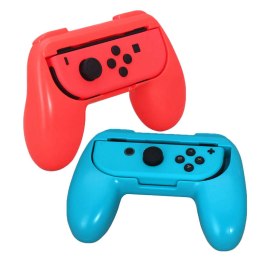 2x Uchwyt HandGrip do kontrolera Pad Joy-Con Nintendo Switch Czerwony i Niebieski