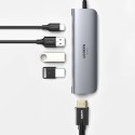 Adapter 5w1 UGREEN Hub USB-C do 3x USB 3.0 + HDMI 4K + USB-C PD 100W (szary)