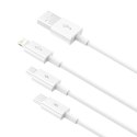 Kabel 1.5m Baseus Superior Series USB 3w1 micro USB / Lightning / USB-C 3.5A Biały