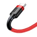 Kabel 2m Baseus Cafule USB do USB-C Type C 2A Czerwony