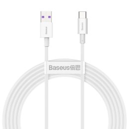 Kabel 2m Baseus Superior Series USB do USB-C Type C 66W Biały