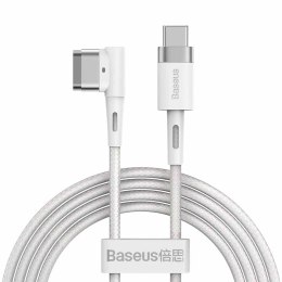 Kabel 2m magnetyczny kątowy Baseus Zinc Magnetic USB-C type C do MagSafe 60W Biały