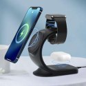 Ładowarka indukcyjna Alogy Qi 3w1 do MagSafe do Apple iPhone/ Watch/ AirPods Czarna