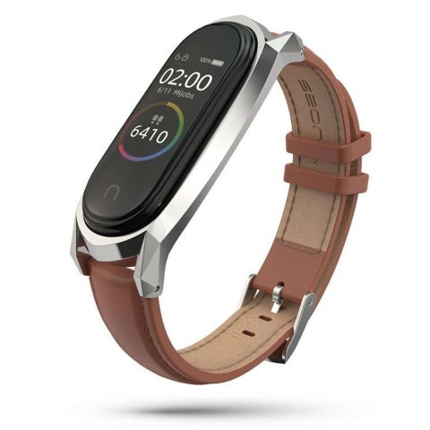 Pasek Herms do Xiaomi Mi Smart Band 5 / 6 / 6 NFC Brown