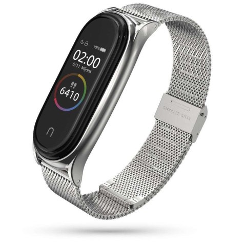 Pasek MilaneseBand do Xiaomi Mi Smart Band 5/6/6 NFC Silver