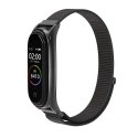 Pasek Nylon do Xiaomi Mi Smart Band 5/6/6 NFC Black