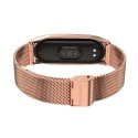 Pasek bransoletka MilaneseBand do Xiaomi Mi Smart Band 5/6/6 NFC Rose Gold