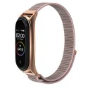 Pasek nylonowa opaska bransoletka do Xiaomi Mi Smart Band 5/6/6 NFC Rose Gold