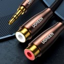 UGREEN AV194 Przewód męski 3,5mm Jack do 2x żeński RCA (Cinch) 0.25m