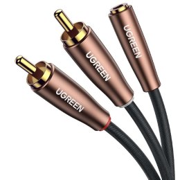 UGREEN AV198 Kabel 2x RCA (Cinch) do jack 3.5mm, 1m