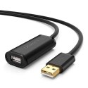 UGREEN US121 Kabel przedłużający USB 2.0, aktywny, 25m (czarny)