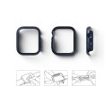 2x Nakładka Ringke Slim do Apple Watch 7 45mm Clear & Metallic Blue