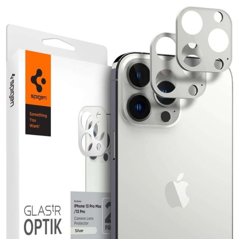 2x Oslona aparatu Spigen Optik.TR Camera Protector do Apple iPhone 13 Pro/ 13 Pro Max Silver