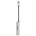 Adapter przejściówka Audio Baseus Lightning do miniJack 3.5mm + 2x Lightning do iPhone Srebrny