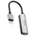 Adapter przejściówka Audio Baseus Lightning do miniJack 3.5mm + 2x Lightning do iPhone Srebrny