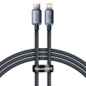 Kabel 1.2m Baseus Crystal Shine USB-C Type C do Lightning PD 20W Czarny