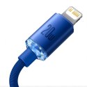 Kabel 1.2m Baseus Crystal Shine USB-C Type C do Lightning PD 20W Niebieski