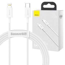 Kabel 1.5m Baseus Superior przewód USB-C Type C do Lightning PD 20W Biały