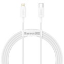 Kabel 1.5m Baseus Superior przewód USB-C Type C do Lightning PD 20W Biały