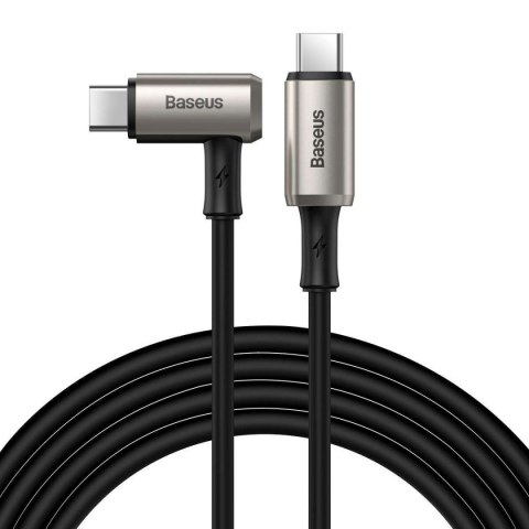 Kabel USB-C do USB-C, kątowy 3.1 Baseus Hammer, 100W, PD, 4K 1.5m (czarny)