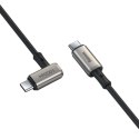 Kabel USB-C do USB-C, kątowy 3.1 Baseus Hammer, 100W, PD, 4K 1.5m (czarny)