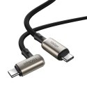 Kabel USB-C do USB-C, kątowy 3.1 Baseus Hammer, 100W, PD, 4K 1.5m (czarny)