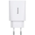 Ładowarka sieciowa zasilacz Baseus Speed Mini Quick Charger USB-C PD 3A 20W Biała