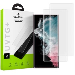 2-Pack Szkło hartowane pełne Glastify UV do Samsung Galaxy S22 Ultra