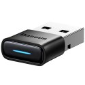 Adapter Baseus 7w1 odbiornik Bluetooth USB 5.0 20m do komputera PC Czarny