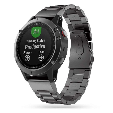 Bransoleta stalowa Stainless do Garmin Fenix 5 / 6 / 6 Pro / 7 Black