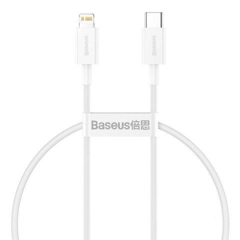 Kabel USB-C do Lightning Baseus Superior Series, 20W, PD, 0.25m (biały)