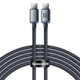 Kabel do szybkiego ładowania Baseus Crystal Shine USB-C Typ C na USB-C Typ C PD 100W 3A 2m Black