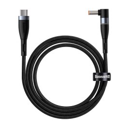 Kabel magnetyczny Baseus Zinc Magnetic, USB-C do wtyk DC 5,5x2,5mm, 100W, PD, 2m, kątowy (czarny)