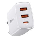 Ładowarka sieciowa Baseus Compact Quick Charger 2xUSB USB-C PD QC 3.0 3A 30W Biała