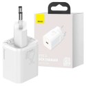 Ładowarka sieciowa zasilacz Baseus Super Si USB-C Type C PD 25W Biała