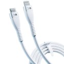 Kabel 1m 3mk Hyper Silicone Cable przewód USB-C do Lightning 20W 3A MFi Biały