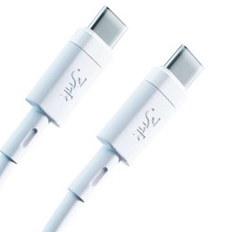 Kabel przewód 3mk Hyper Silicone Cable USB-C do USB-C Type C PD QC3.0 60W 3A 1m Biały
