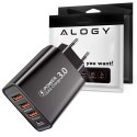 Ładowarka sieciowa Alogy szybka USB + USB-C Type C QC 3.0 PD 20W Czarna