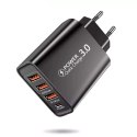 Ładowarka sieciowa Alogy szybka USB + USB-C Type C QC 3.0 PD 20W Czarna