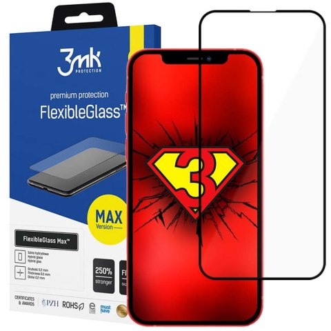 Szkło 3mk Flexible Glass Max 7H do Apple iPhone 13/ 13 Pro Black