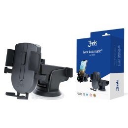 Uchwyt samochodowy na telefon 3mk Twist Automatic Car Holder na kokpit/ szybę Czarny