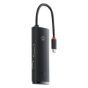 Adapter HUB przejściówka Baseus Lite Series USB-C 2x USB 3.0 4K SD/TF Black