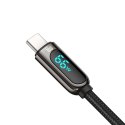 Kabel Baseus Display Fast Charging USB do USB-C Type C 66W 1m Czarny