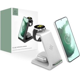 Ładowarka stacja dokująca bezprzewodowa A7 3w1 Wireless Charger White