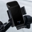 Uchwyt rowerowy Solarny Baseus Smart Solar na rower motor do telefonu Czarny