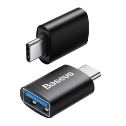 Adapter przejściówka Baseus Mini OTG Adaptor USB-A do USB-C Typ C Czarny