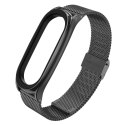 Bransoleta stalowa Milaneseband do Xiaomi Mi Smart Band 7 Black