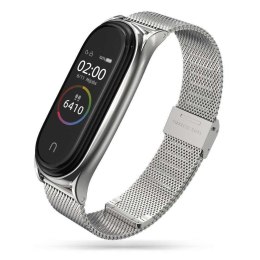 Bransoleta stalowa Milaneseband do Xiaomi Mi Smart Band 7 Silver